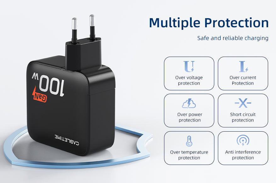 CABELTIME type c usb wall charger offer multi-layered safe charging function