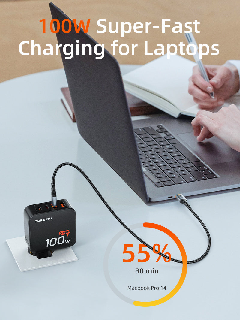 european usb-c charger deliver up to 100W Super-Fast Charging for Laptops