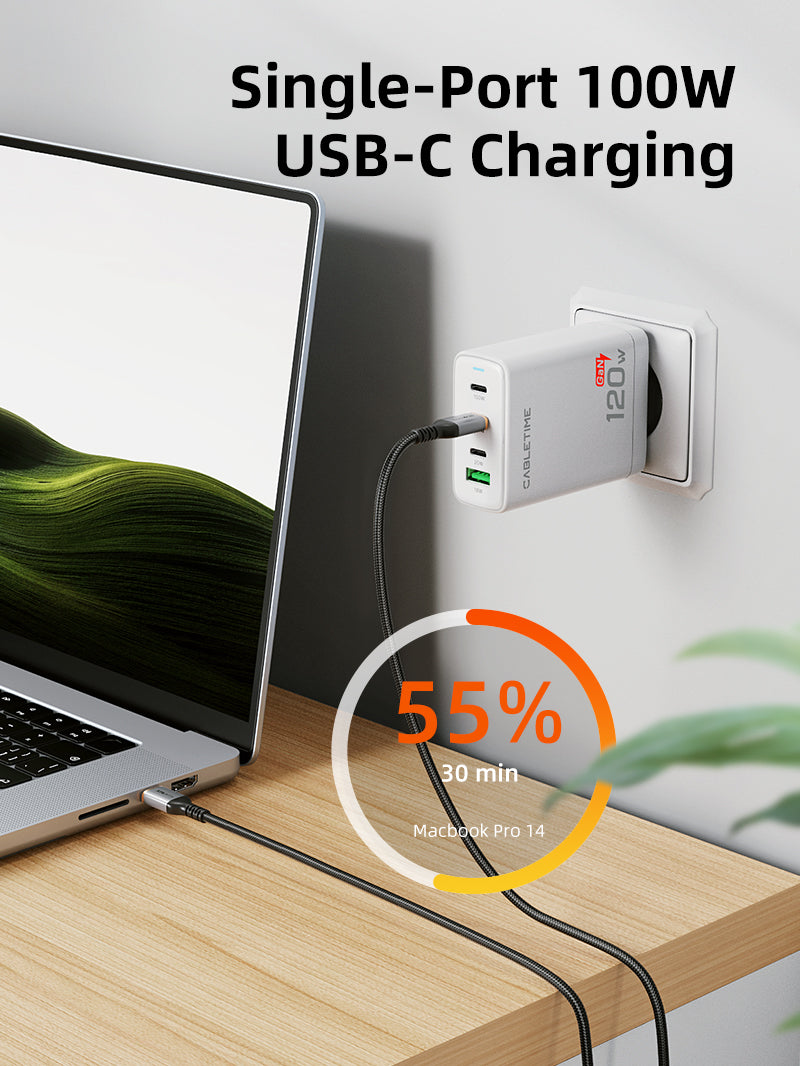 100W 4 포트 USB 간 벽 충전기 노트북 애플 MacBook Dell 용 유럽