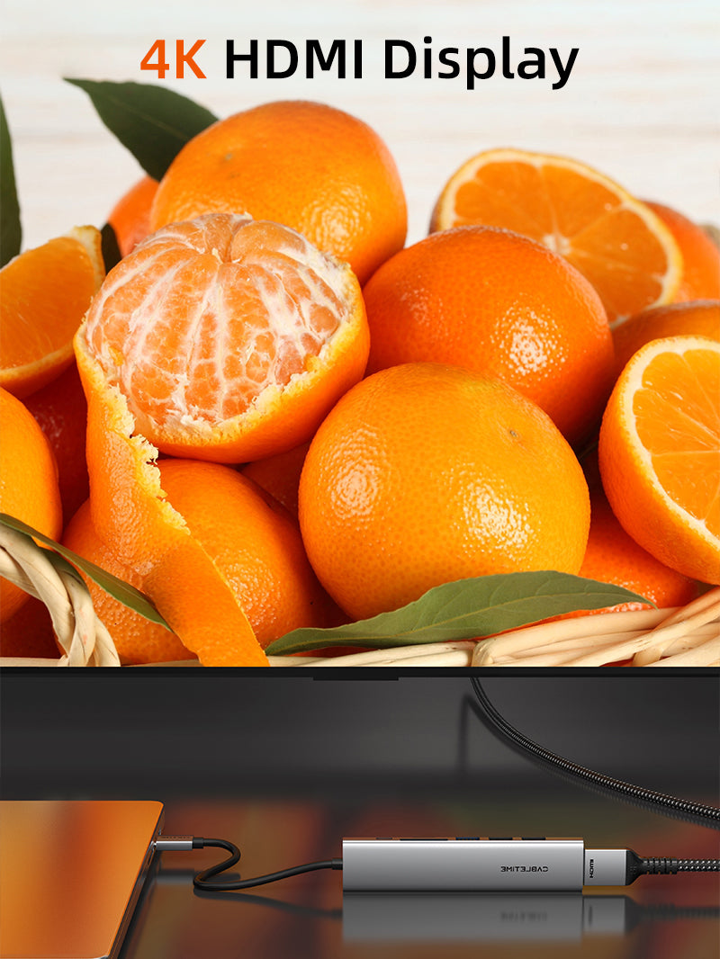 Ultra Slim Aluminum Multiport 7 IN 1 USB-C Hub for Macbook Pro