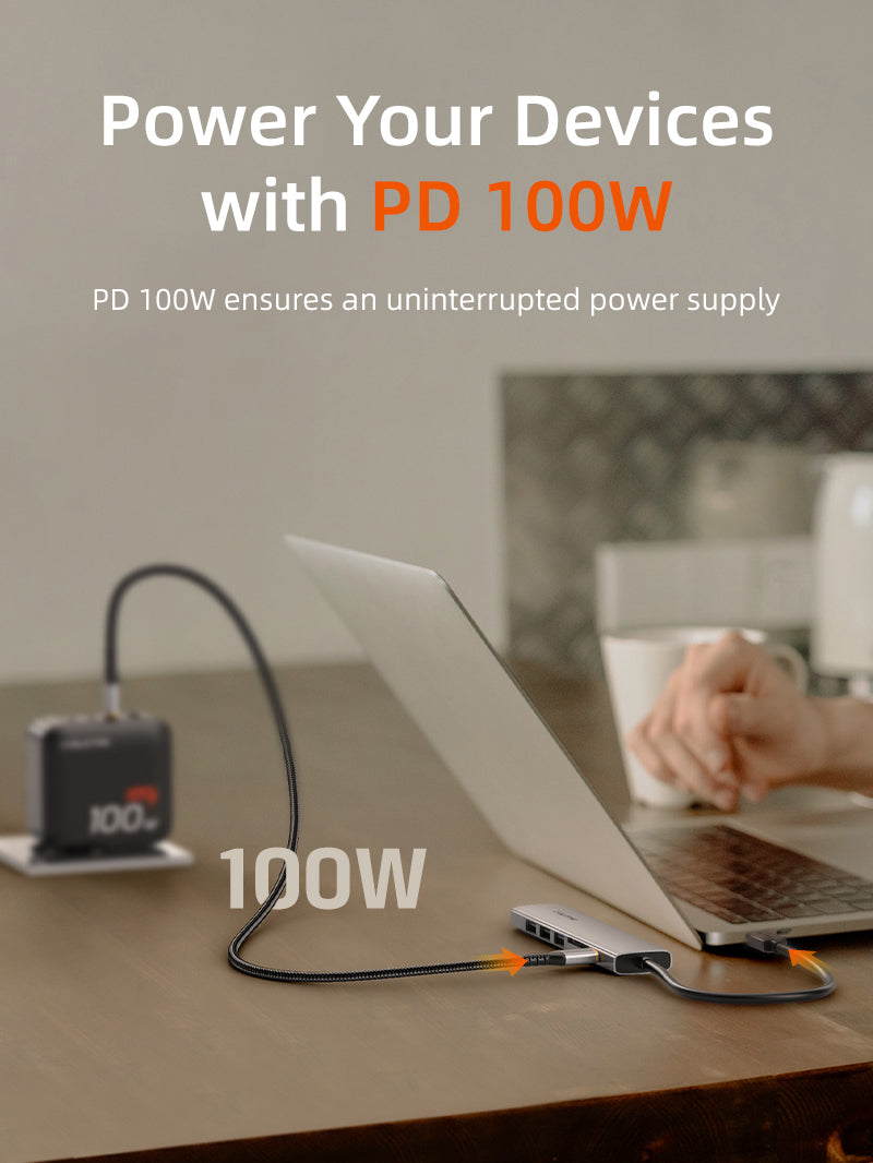 Ultra Slim Aluminum Multiport 7 IN 1 USB-C Hub for Macbook Pro