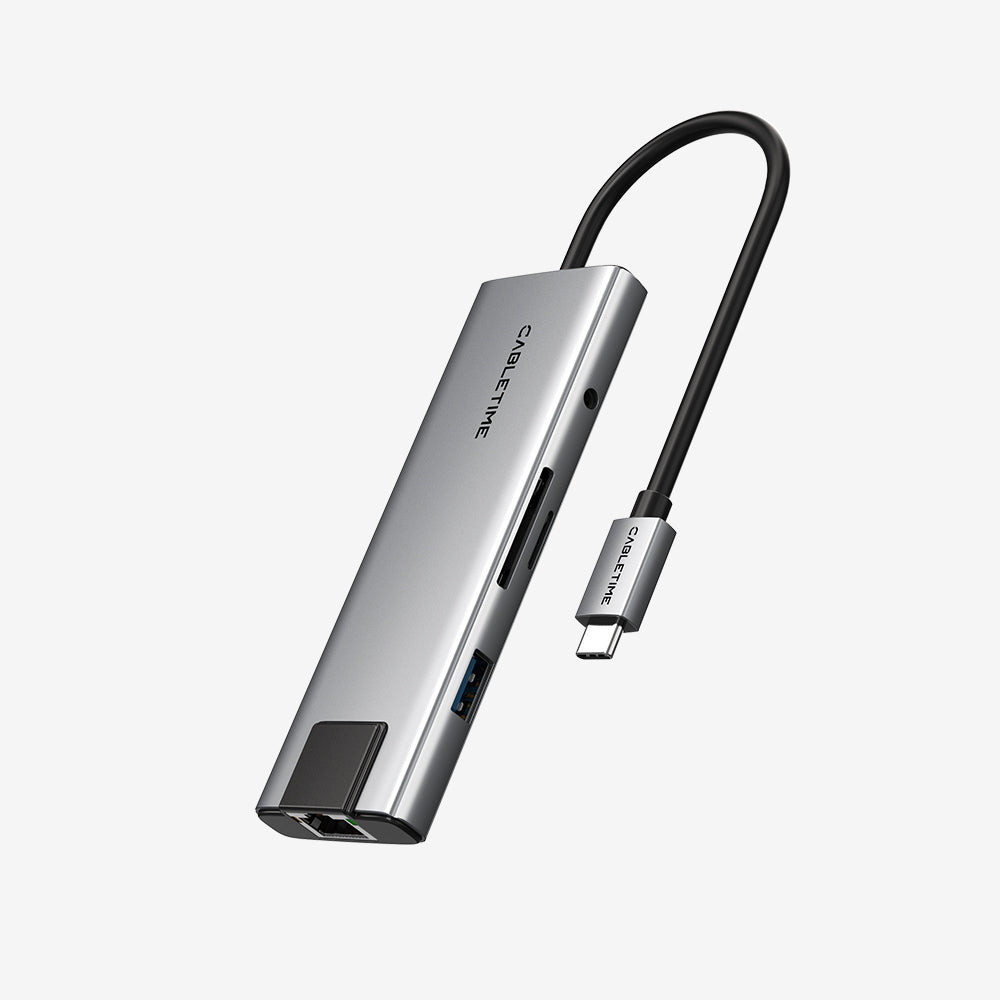 9-in-1 USB-C Hub with 4K HDMI Charging Ethernet Audio Jack – CABLETIME