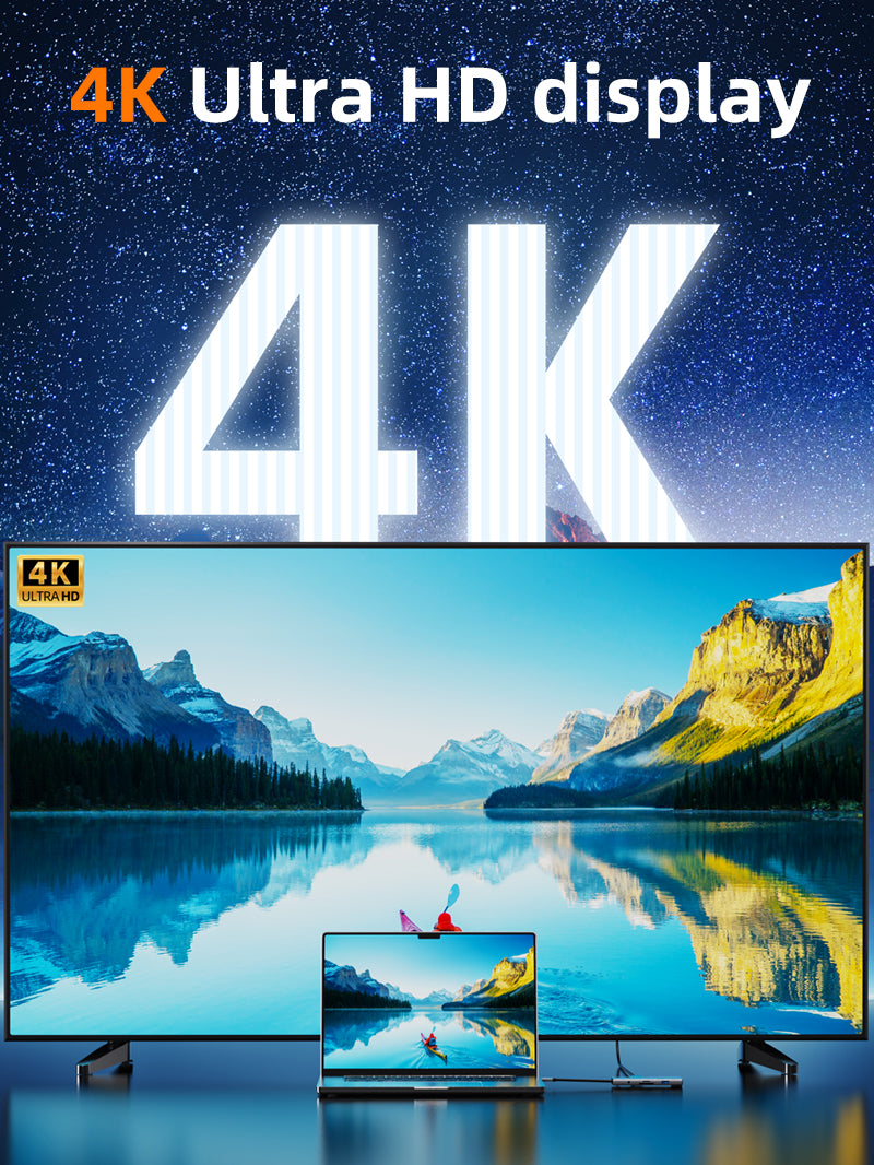 9-in-1 USB-C Hub with 4K HDMI Charging Ethernet Audio Jack