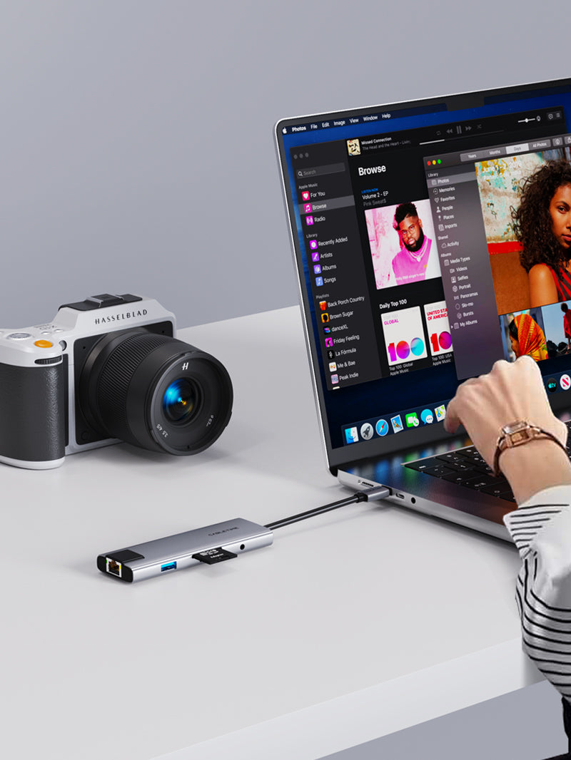 9-in-1 USB-C Hub with 4K HDMI Charging Ethernet Audio Jack