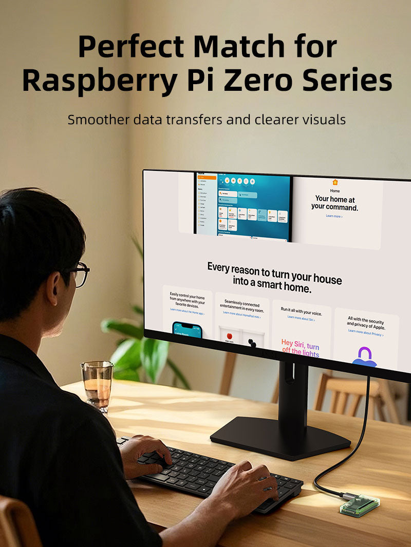 8K60Hz Micro HDMI to HDMI Cable Bi-Direction for Raspberry Pi 4