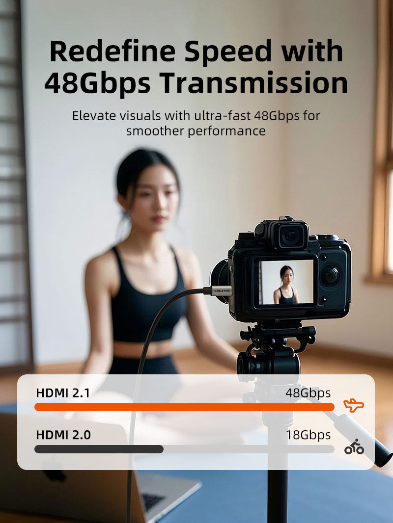 8K60Hz micro HDMI à HDMI Cable Bi-direction pour Raspberry Pi 4