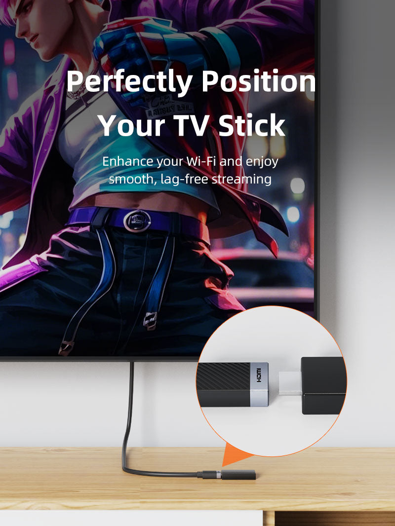 4K HDMI एक्सटेंशन केबल एडाप्टर पुरुष टू मादा HDMI extender Roku TV स्टिक PS4/PS5 के लिए