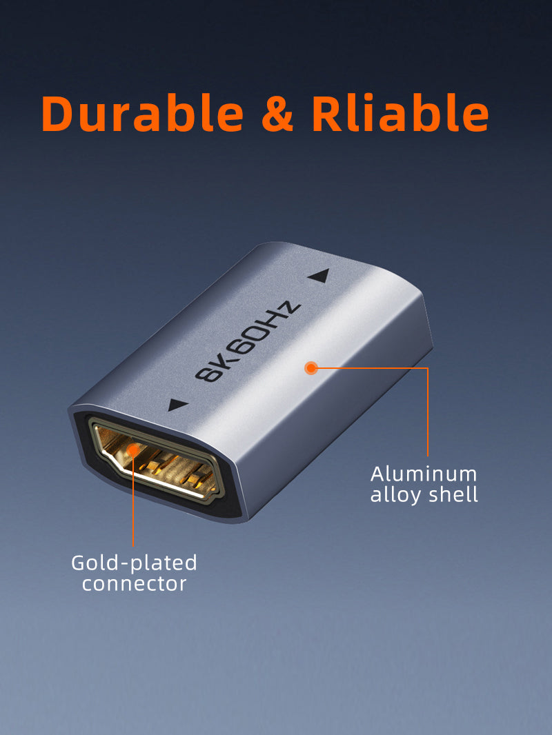 8K HDMI 2.1 Coupler Female To Female Extender Adapter