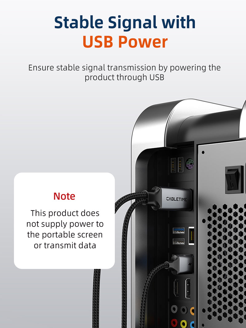 HDMI to USE Type C Cable 4K60Hz for Monitor TV