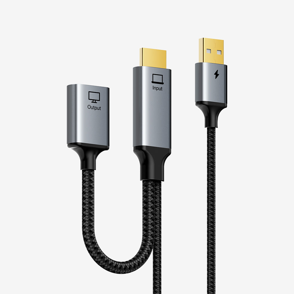 HDMI Male to DisplayPort Female Adapter 4K 60Hz With USB Power