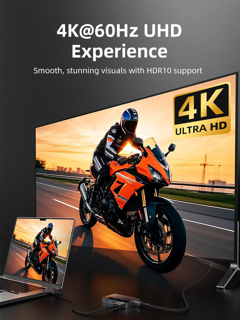 3-port HDMI Switcher 4K 60Hz dengan manual remote control untuk ps5 ps4 xbox fire stick roku apple tv pc