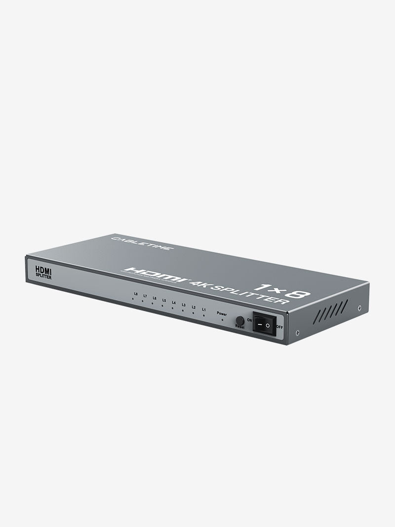 4K 1x8 HDMI Splitter Distribution Flere skærme