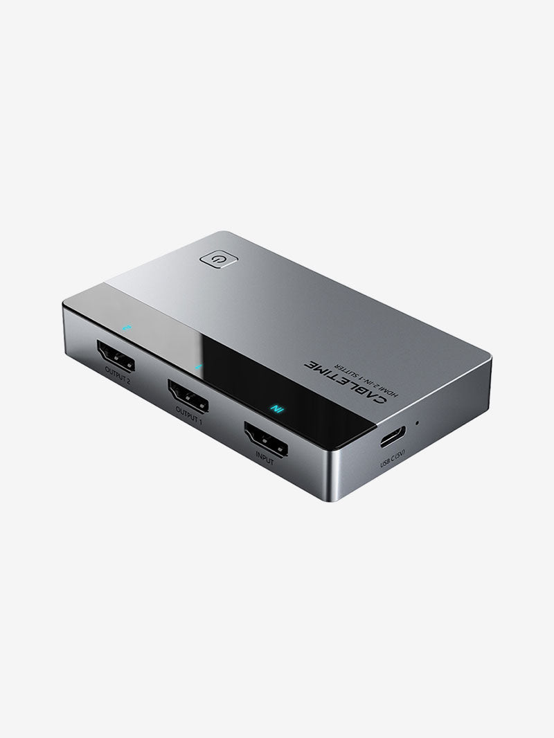 4K 60Hz HDMI Splitter 1 IN 2 Out for Dual Monitors