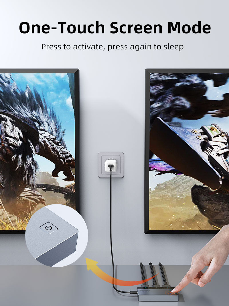 4K 60Hz HDMI Splitter 1 IN 2 Out for Dual Monitors