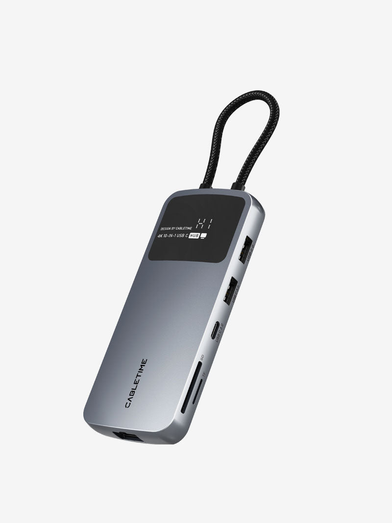4K 60Hz USB C Multiport Hub med HDMI og DisplayPort
