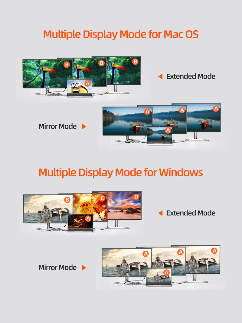 12 IN 1 USB C Hub with 2 HDMI 1 DisplayPort for Laptop