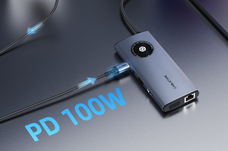 CABLETIME usb c hub 100w power delivery for fast charing macbook pro