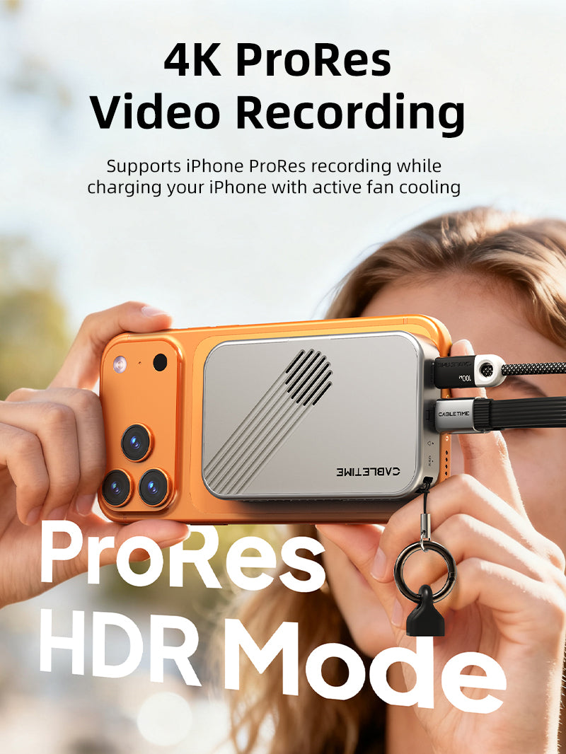 7-in-1 Magnetic USB-C Hub with SSD enclosure for iPhone 17 16 15 Pro Max MacBook Pro Air, iPad Pro