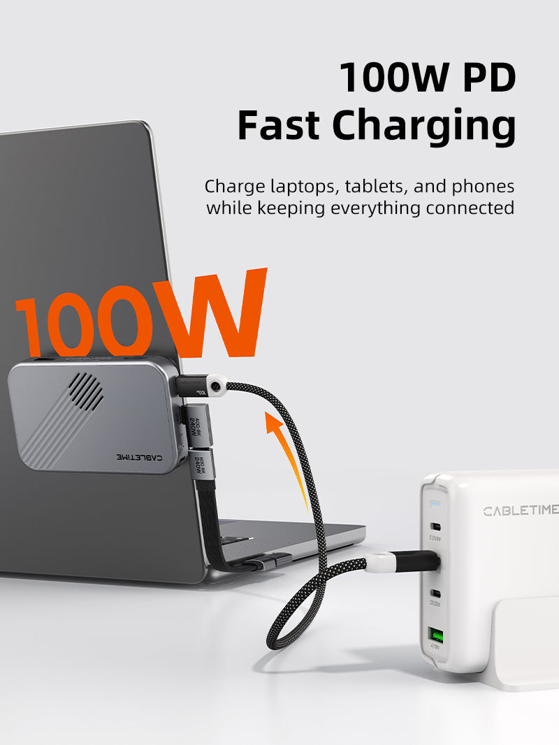 4K 60Hz USB C HDMI 및 DisplayPort를 사용한 멀티 포트 허브