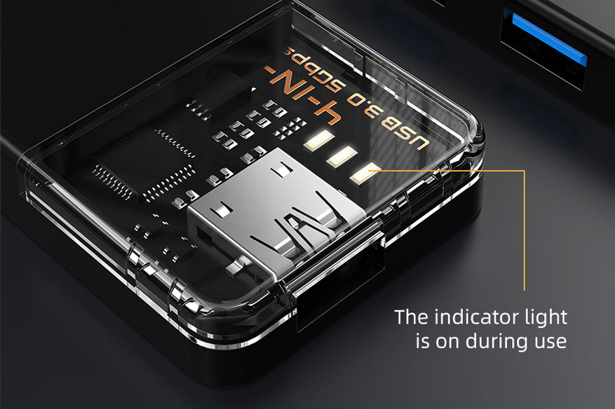 Unique Transparent Shell USB 3.0 hub