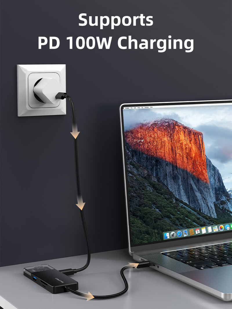 6 In 1 USB Type C Multiport Hub with 4K HDMI 100W Power Delivery