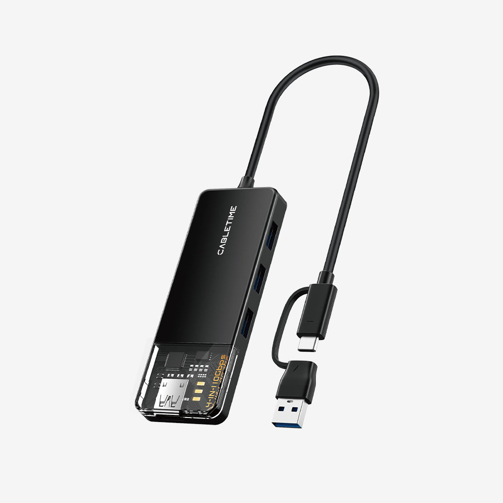 10Gbps USB A 3.2 Hub USB A/C to 4 Port USB-A Hub for Laptop