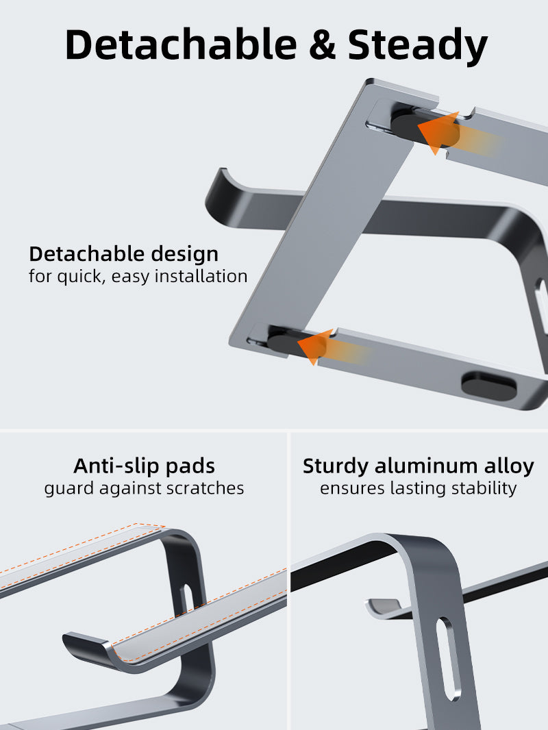 Ergonomic Laptop Stand for Desk Aluminum Laptop Riser for MacBook Pro Dell XPS