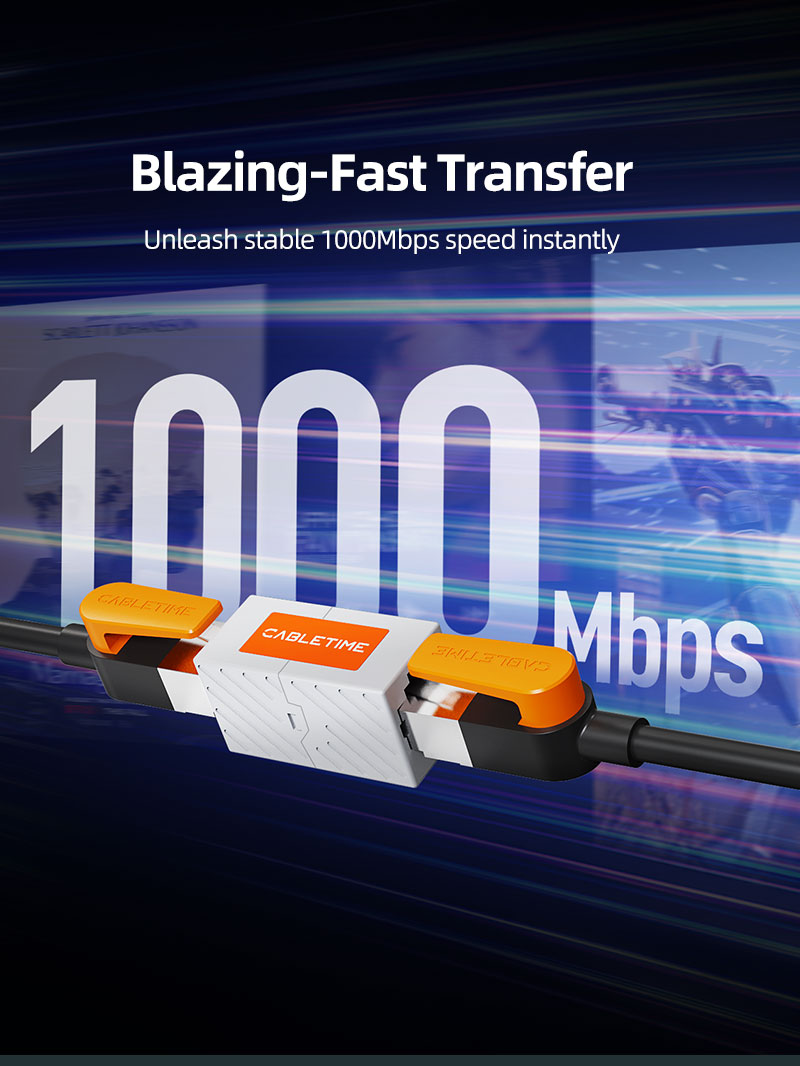 Coupleur en ligne Rj45 Cat 6 femelle à femelle, coupleur Ethernet pour réseau Cat6