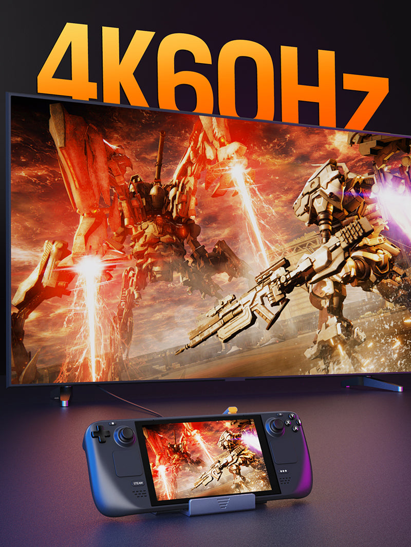 6 IN 1 USB C Dock for Steam Deck with 4K HDMI Ethernet