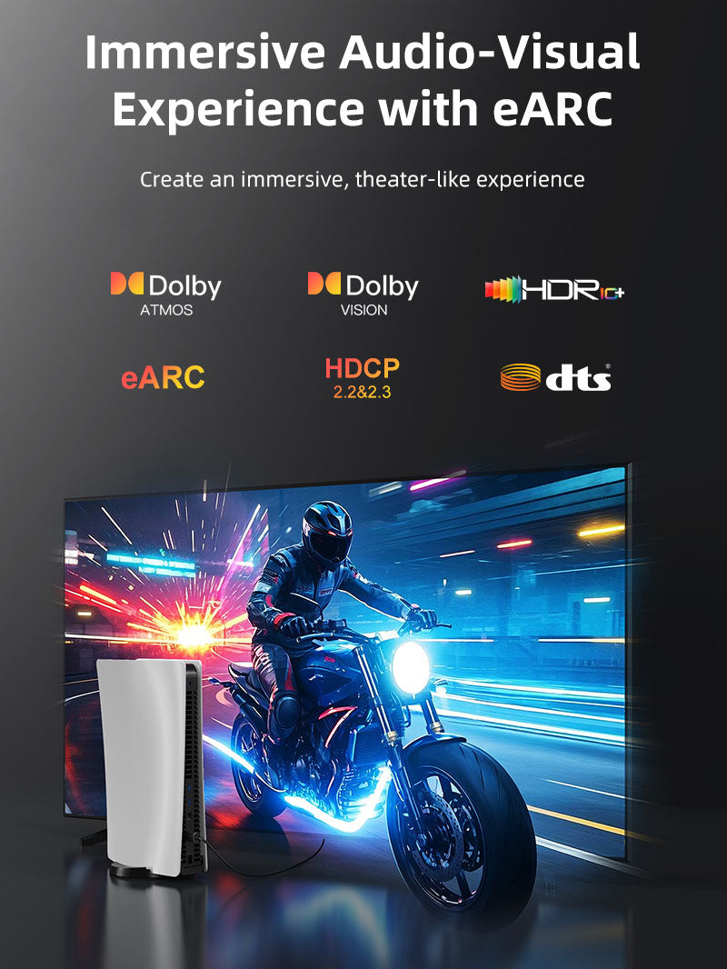 8K 60Hz Ultra Slim HDMI 2.1 Cable 3.8 มม. สำหรับ PS5/Xbox Series X/Roku TV/HDTV/Blu-ray