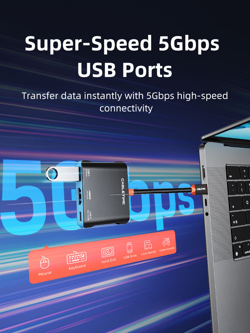 4K144Hz Switch 2 Dock Replacement Portable TV Dock Station 3-in-1 for Switch/Switch 2/Steam Deck