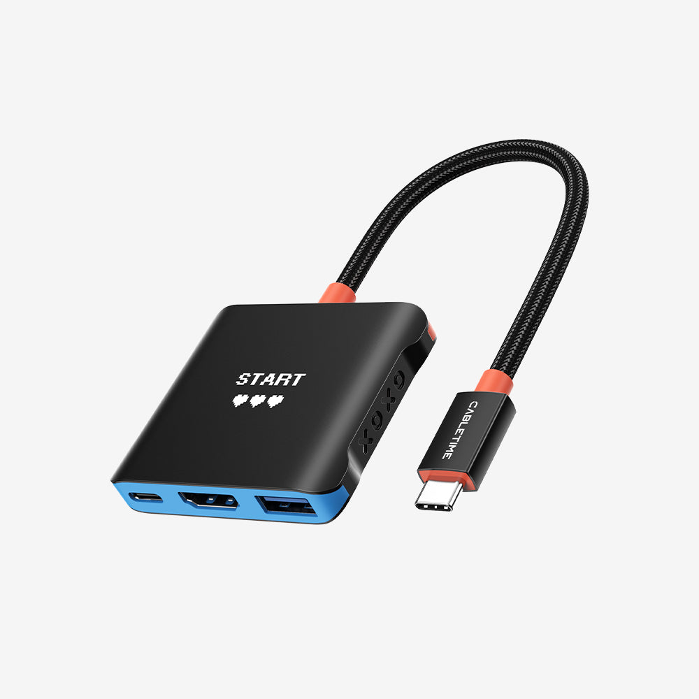 4K144Hz Switch 2 Dock Replacement Portable TV Dock Station 3-in-1 for Switch/Switch 2/Steam Deck