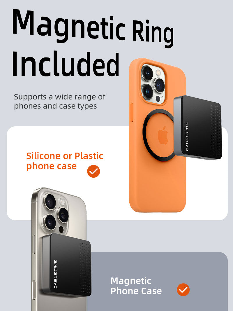 Magnetic USB C M.2 2230 NVMe SSD Enclosure for iPhone 15/16 Macbook pro laptop