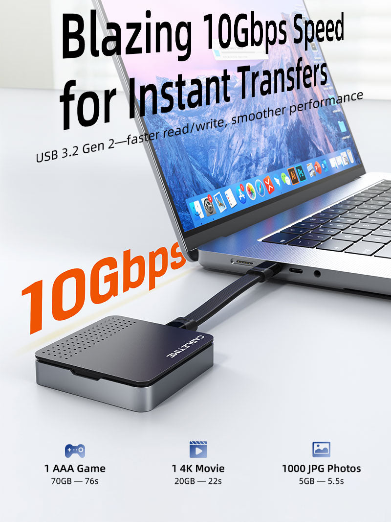 Magnetic USB C M.2 2230 NVMe SSD Enclosure for iPhone 15/16 Macbook pro laptop