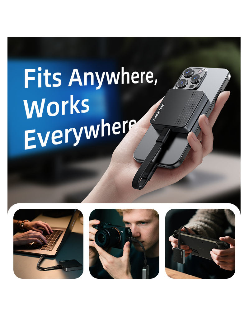 Magnetic USB C M.2 2230 NVMe SSD Enclosure for iPhone 15/16 Macbook pro laptop