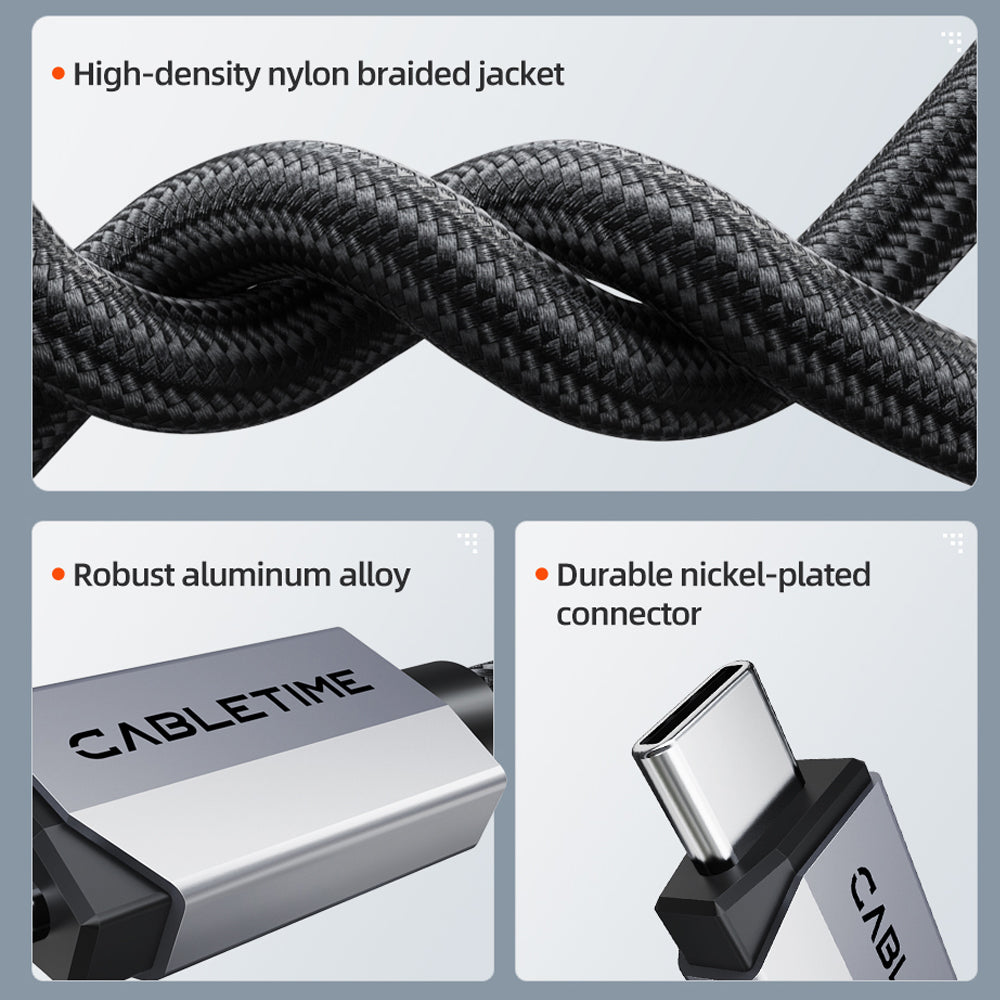 USB4 V2.0 Cable (80Gbps, 240W, 8K) - Full Function USB-C