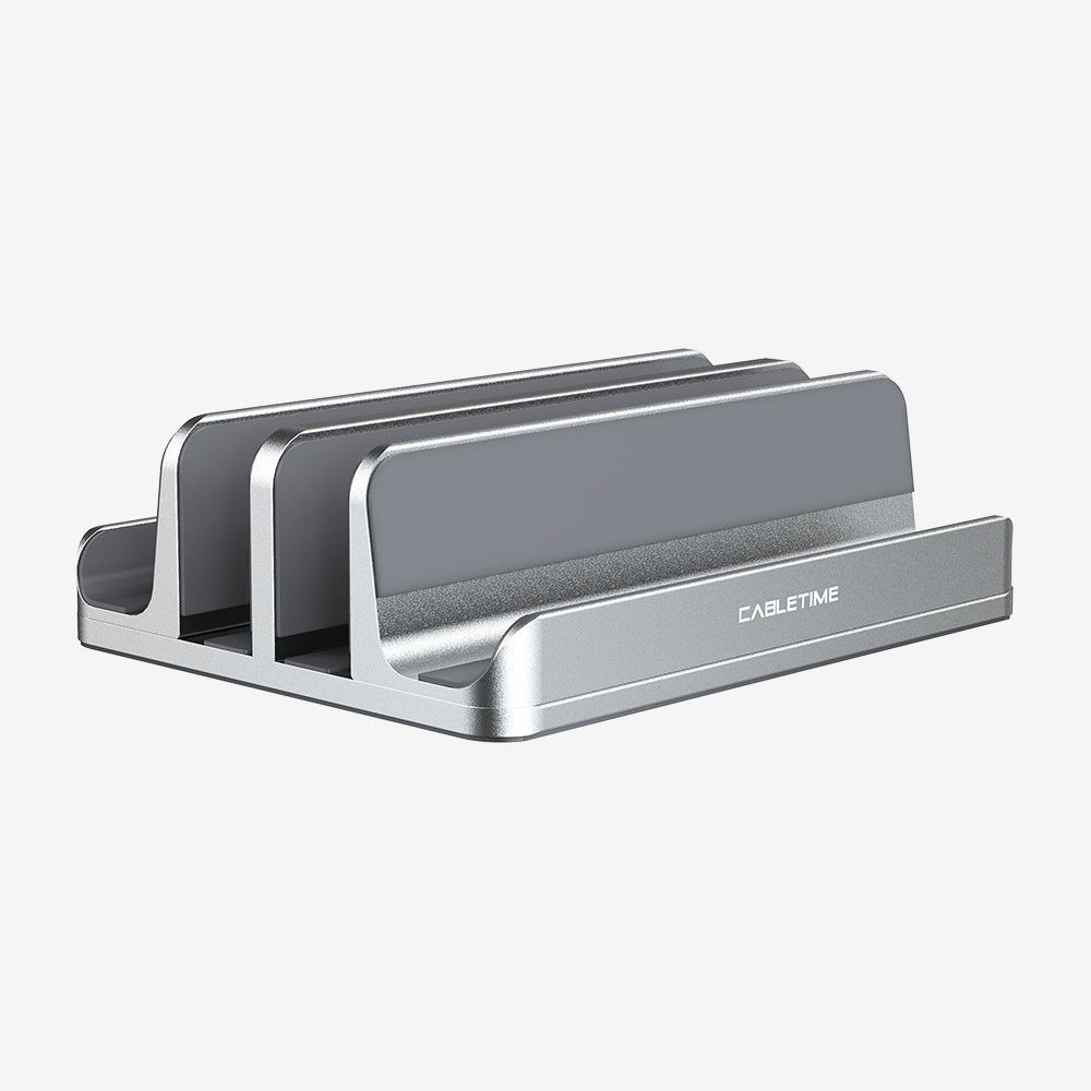 Aluminum Dual Vertical Stand Holder For Laptop