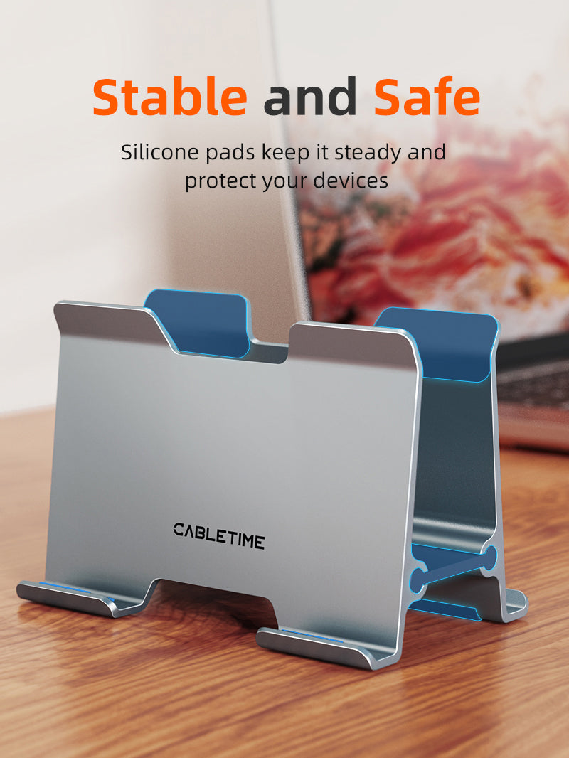 Aluminium Vertical Gravity Laptop Stand For MacBook Pro