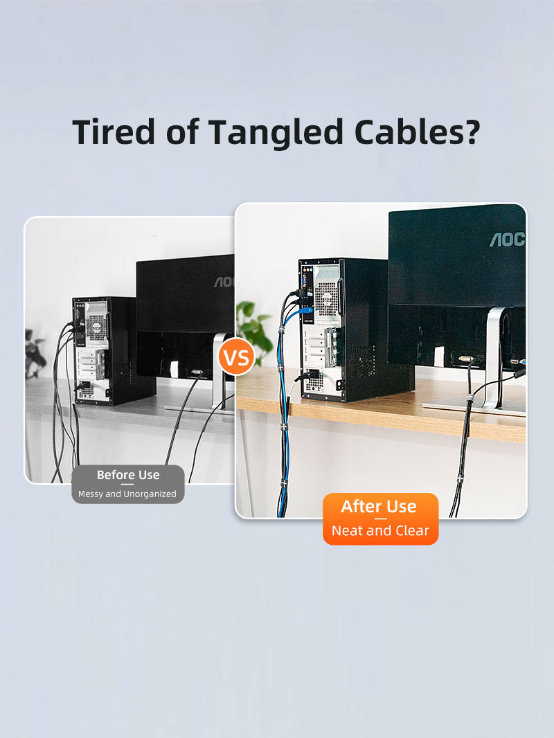Tearable and Reusable Hook and Loop Cable Tie Roll 2M 5M
