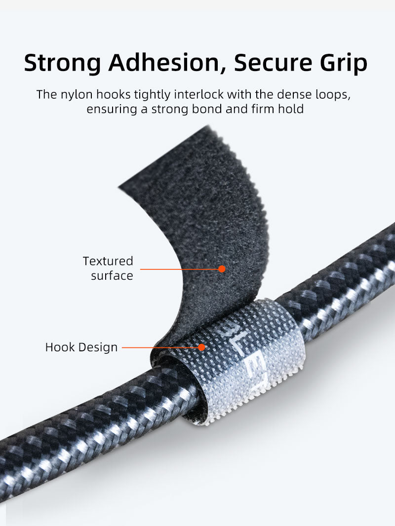 Tearable and Reusable Hook and Loop Cable Tie Roll 2M 5M