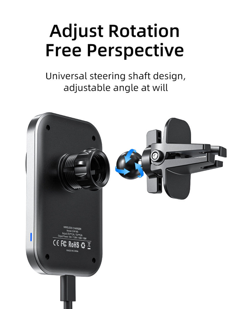 Magsafe 15w Magnetic Wireless Car Charger Holder for iPhone 16/15/14/13/12