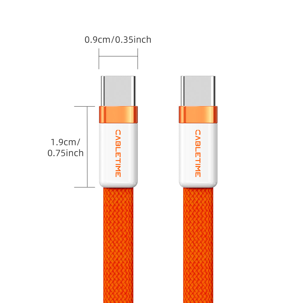 Cáp dẹt USB-C từ tính 100W 1m