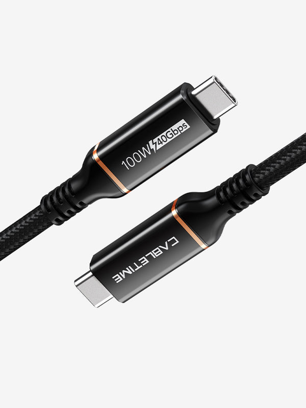 CABLETIME USB-IF Certified USB4 Cable Braided 40Gbps 8K Video Output