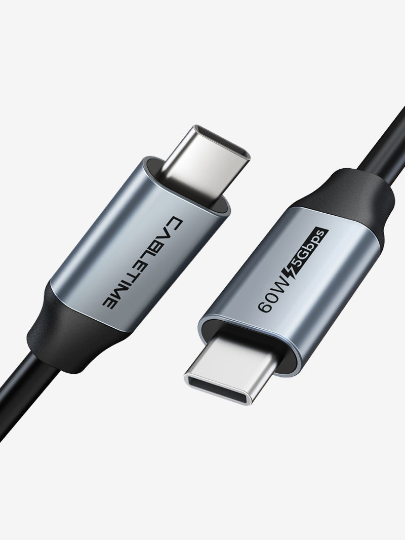 Кабель USB C на USB C 60 Вт 3A Быстрая зарядка