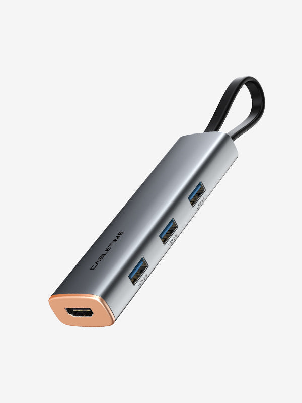 CABLETIME Slim 5-In-1 USB Type-C To HDMI Multiport Adapter With Power Delivery