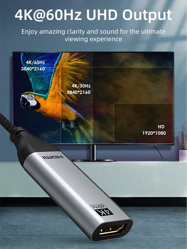 CABLETIME USB Type C To HDMI Adapter 4K 60Hz UHD output