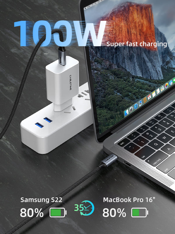 usb c 3.1 gen 2 cable offer 100w super fast charging for macbook pro