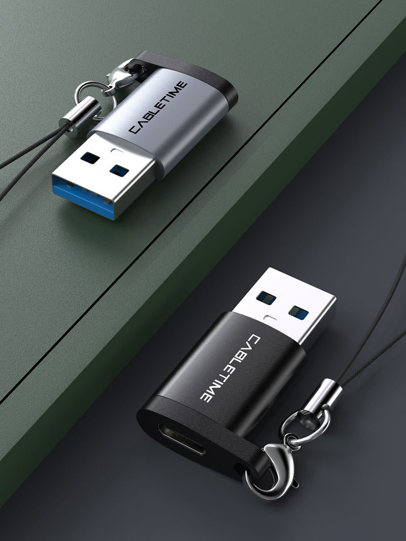 CABLETIME USB C Female to USB A Male converter