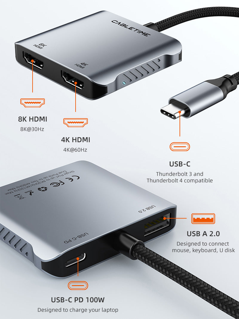 4 IN 1 USB C hub
