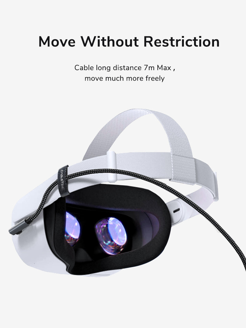 CABLETIME USB 3.0 Data Link Cable for Oculus Quest 2 VR Alternative, Move Without Restriction